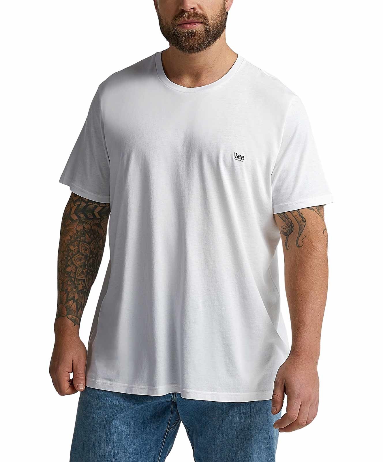 Herren Shirt Patch Logo Tee von Lee in White