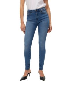 Vero Moda Skinny Jeans Tanya in indigoblauer Used-Optik