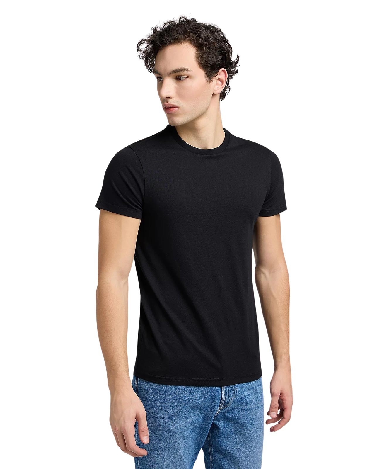 Herren Shirt Twin Pack Crew von Lee in Black
