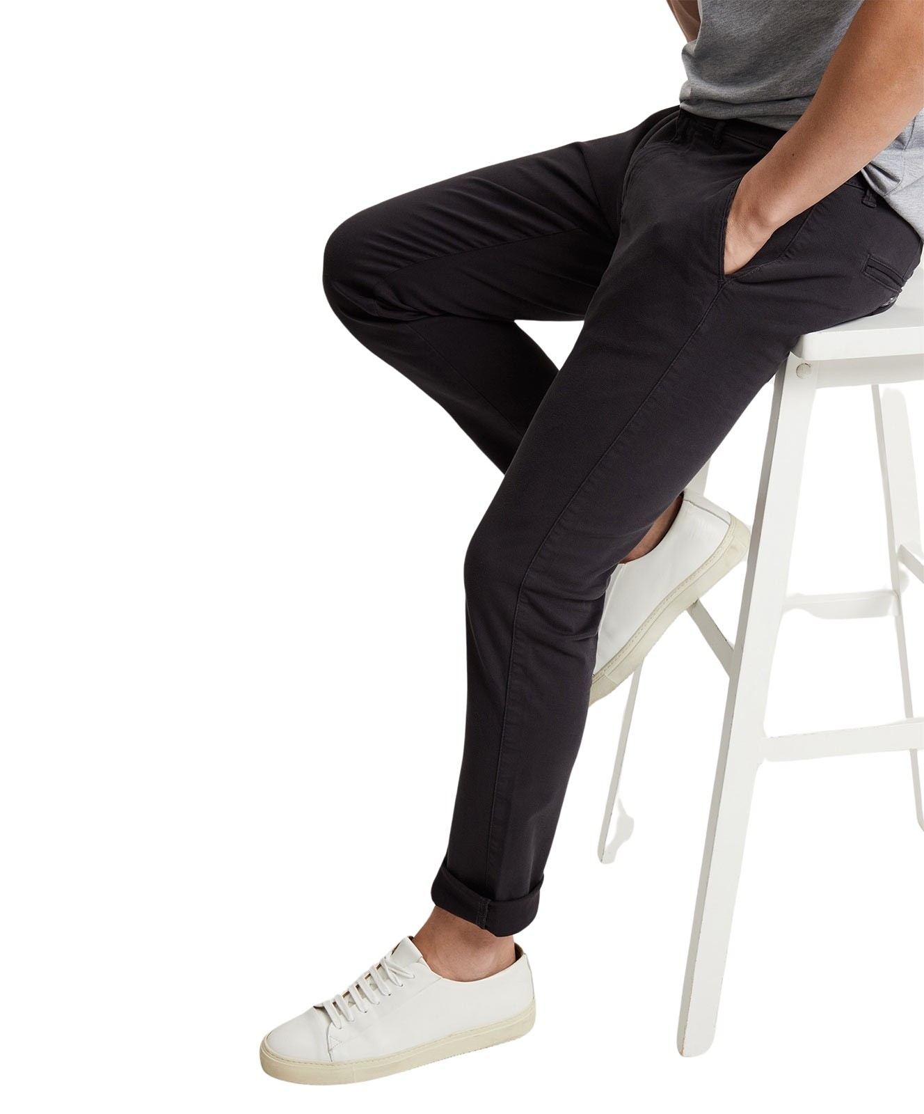 Herren Hose Chino von Cross in Anthrazit