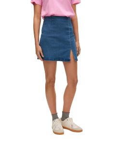 VERO MODA Mini Jeansrock in Indigo mit hohem Bund