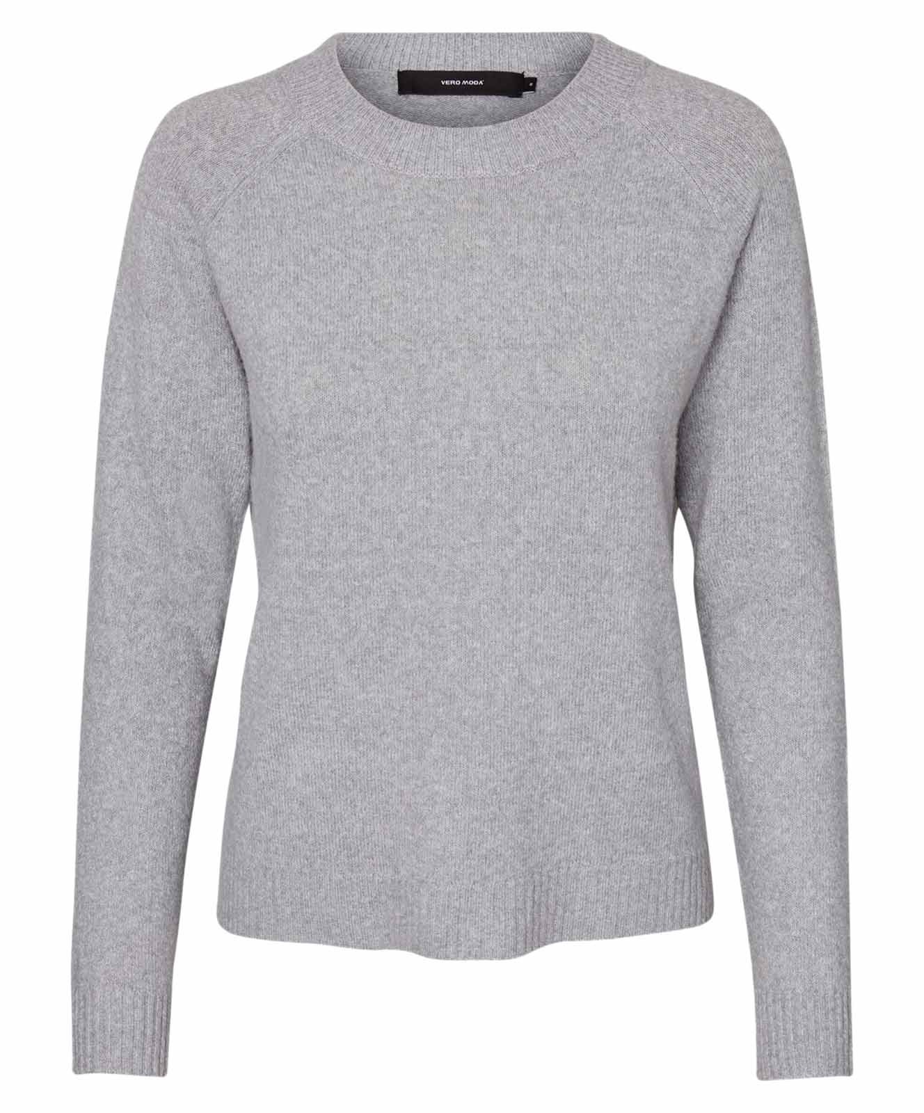 Damen Pullover Doffy von Vero Moda in Light Grey Melange