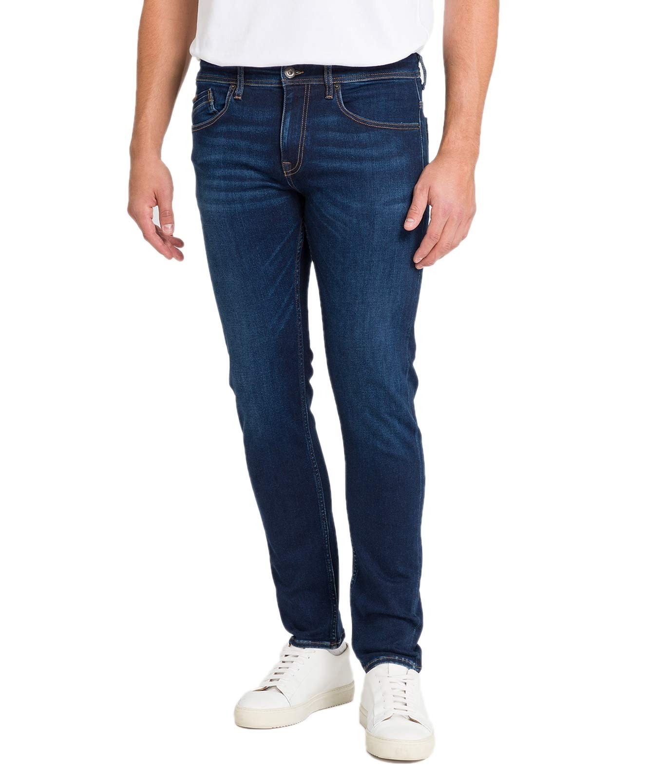 Herren Jeans Jimi von Cross in Night Blue Crincle