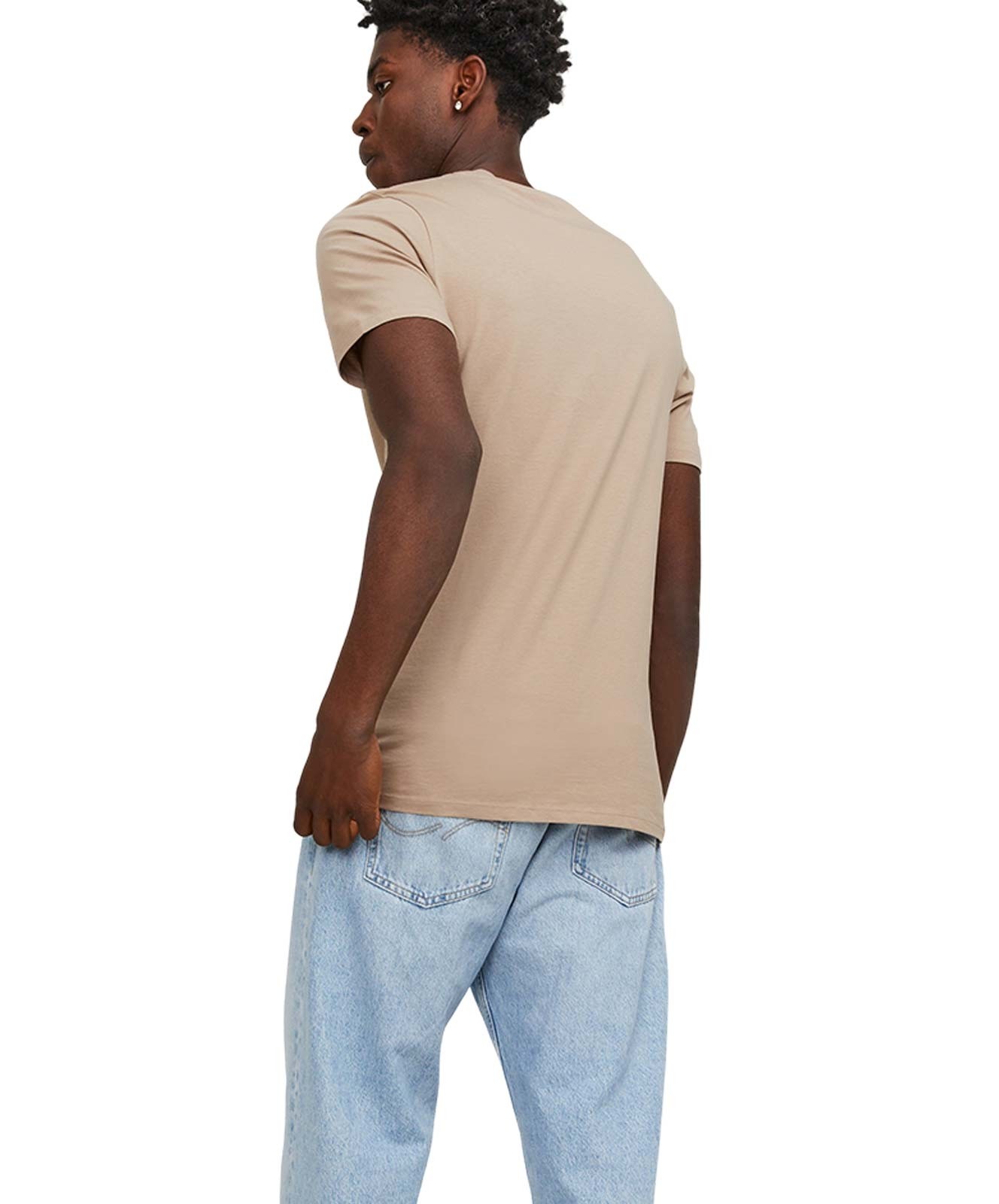 Herren Shirt Organic Basic Tee von Jack & Jones in Crockery