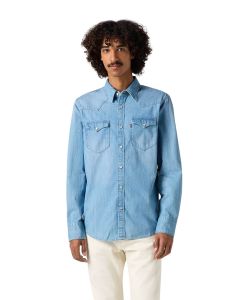 Levis Herrenhemd Barstow Western in hellblauem Stone