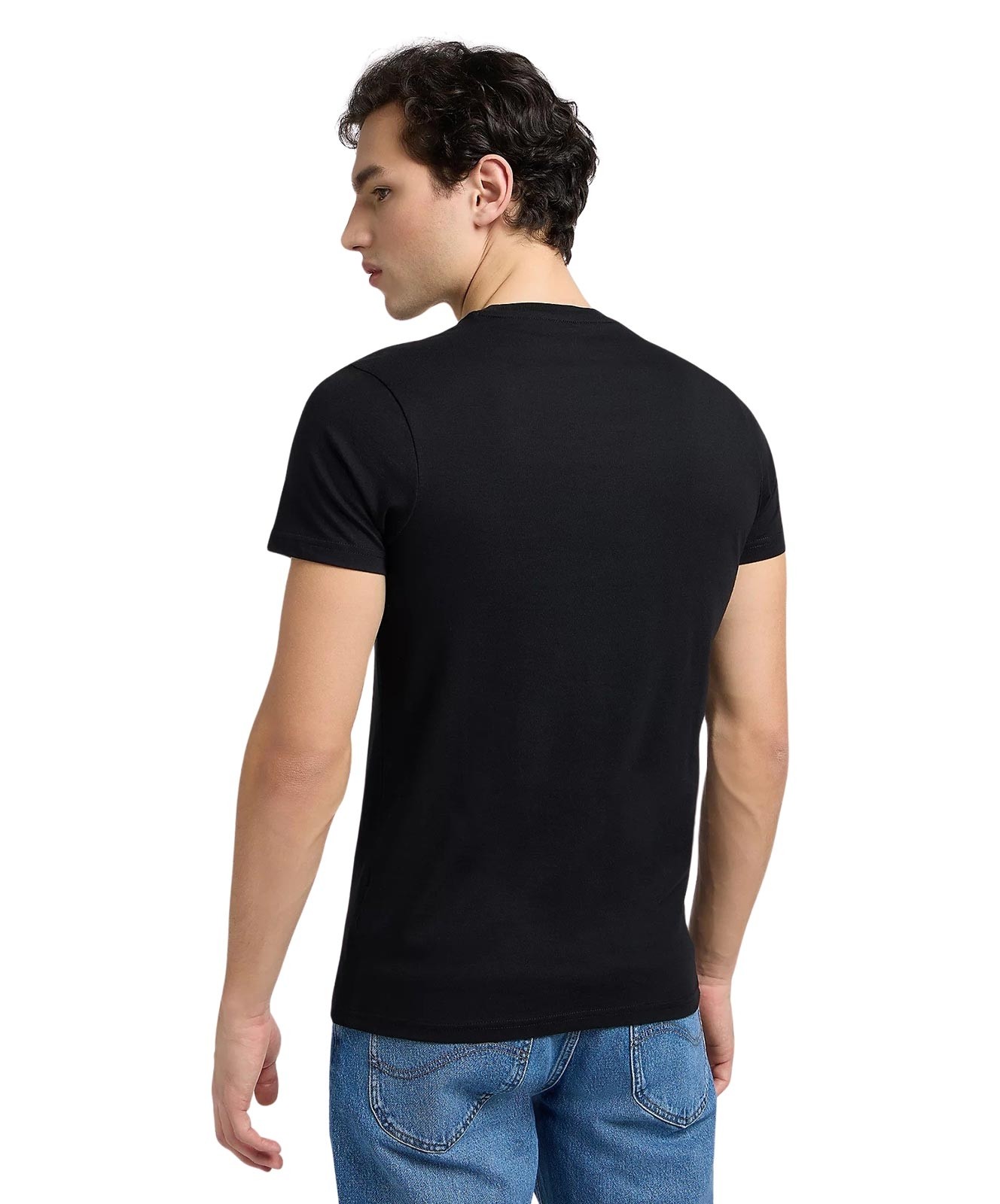 Herren Shirt Twin Pack Crew von Lee in Black