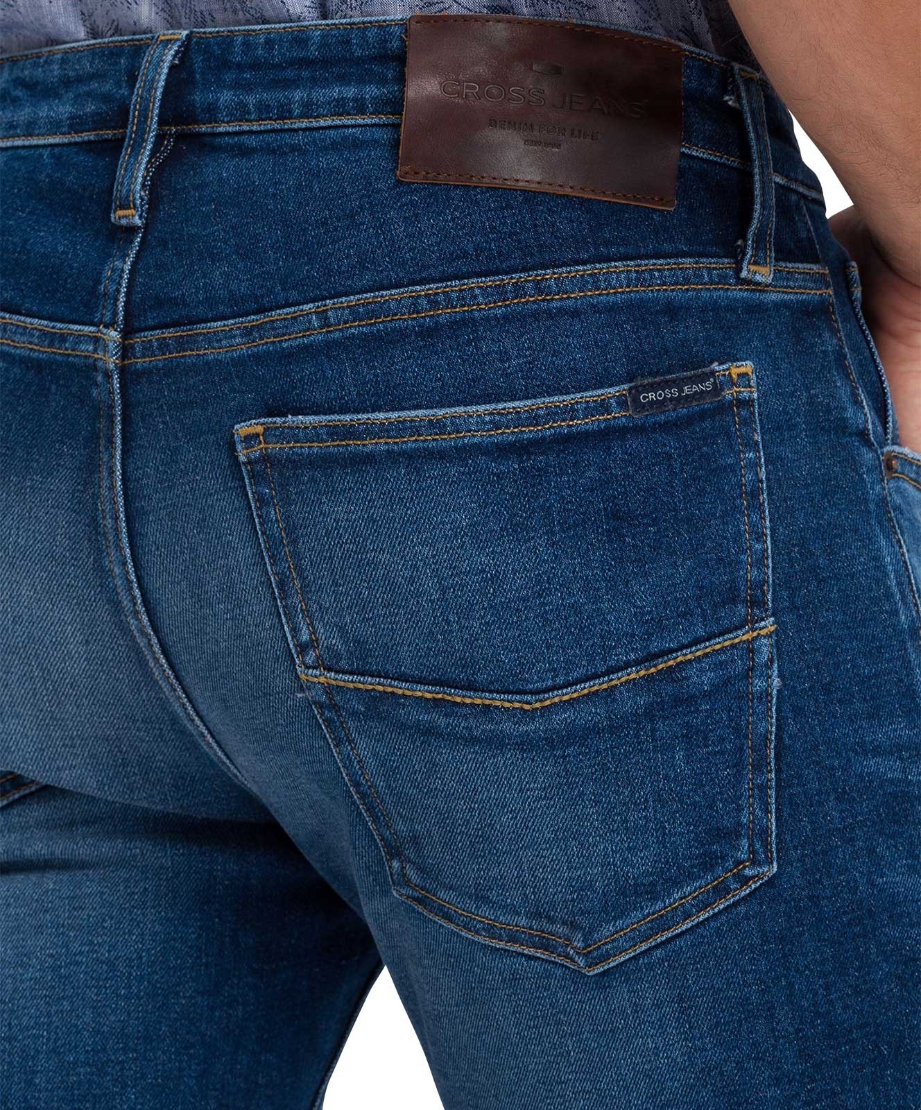 Herren Jeans Damien von Cross in Dark Blue