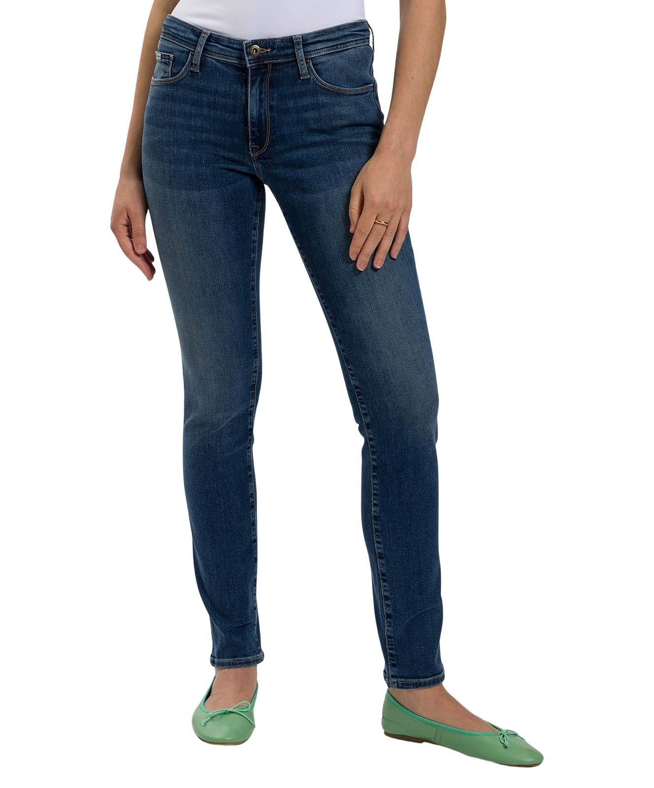 Damen Jeans Anya von Cross in Mid Blue Used