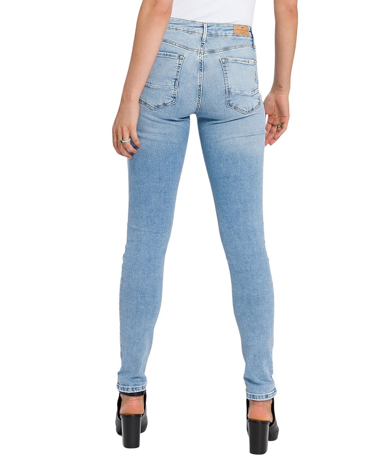 Damen Jeans Alan von Cross in Light Mid Blue Used