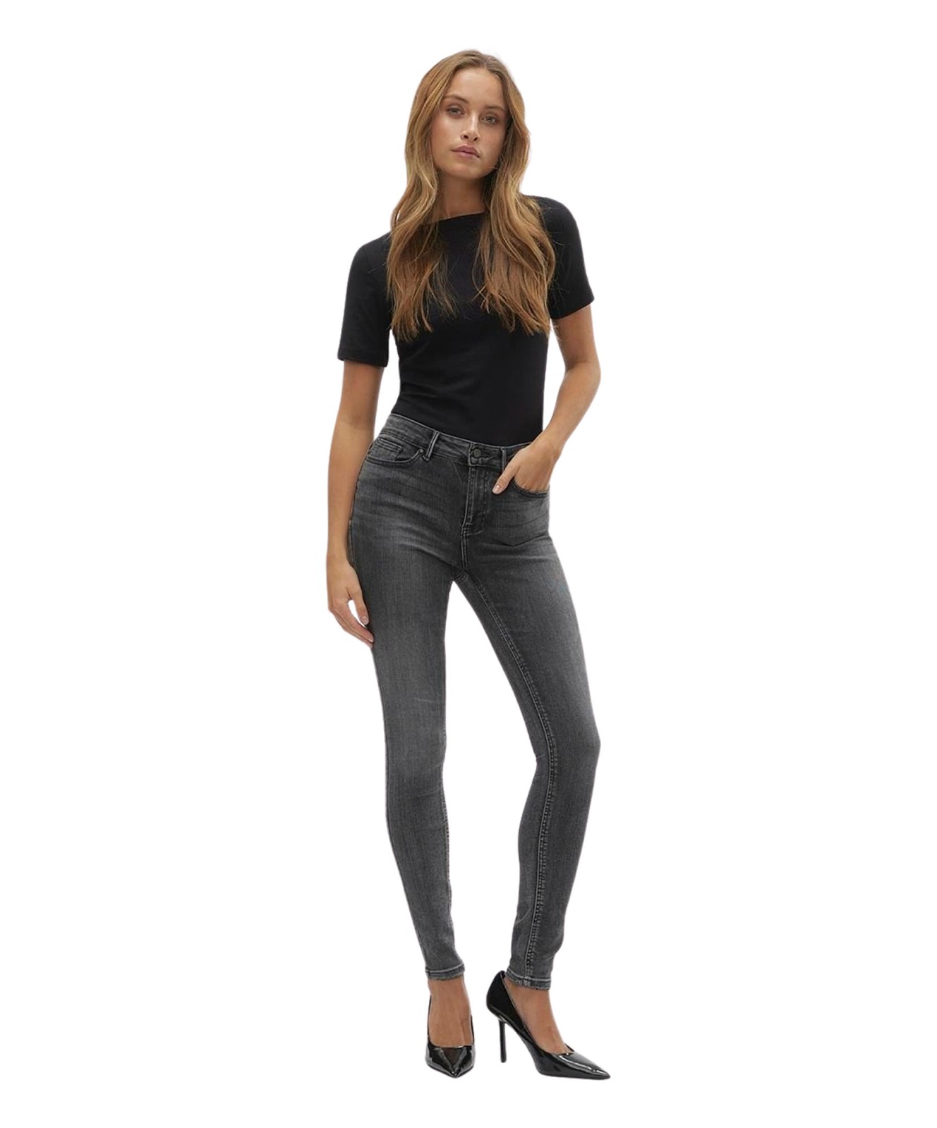 Damen Jeans Flash von Vero Moda in Medium Grey