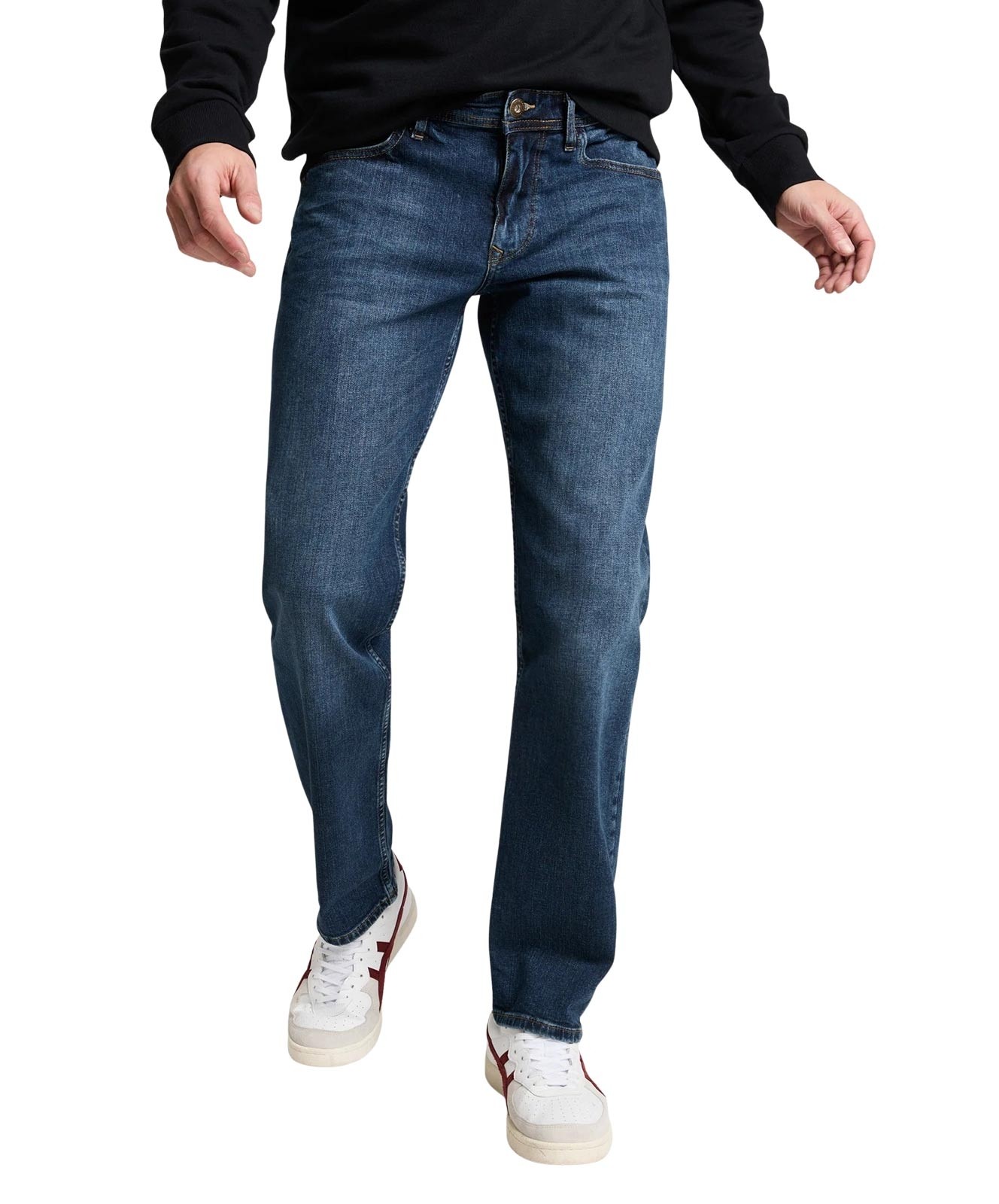 Herren Jeans Antonio von Cross in Dark Blue Crincle