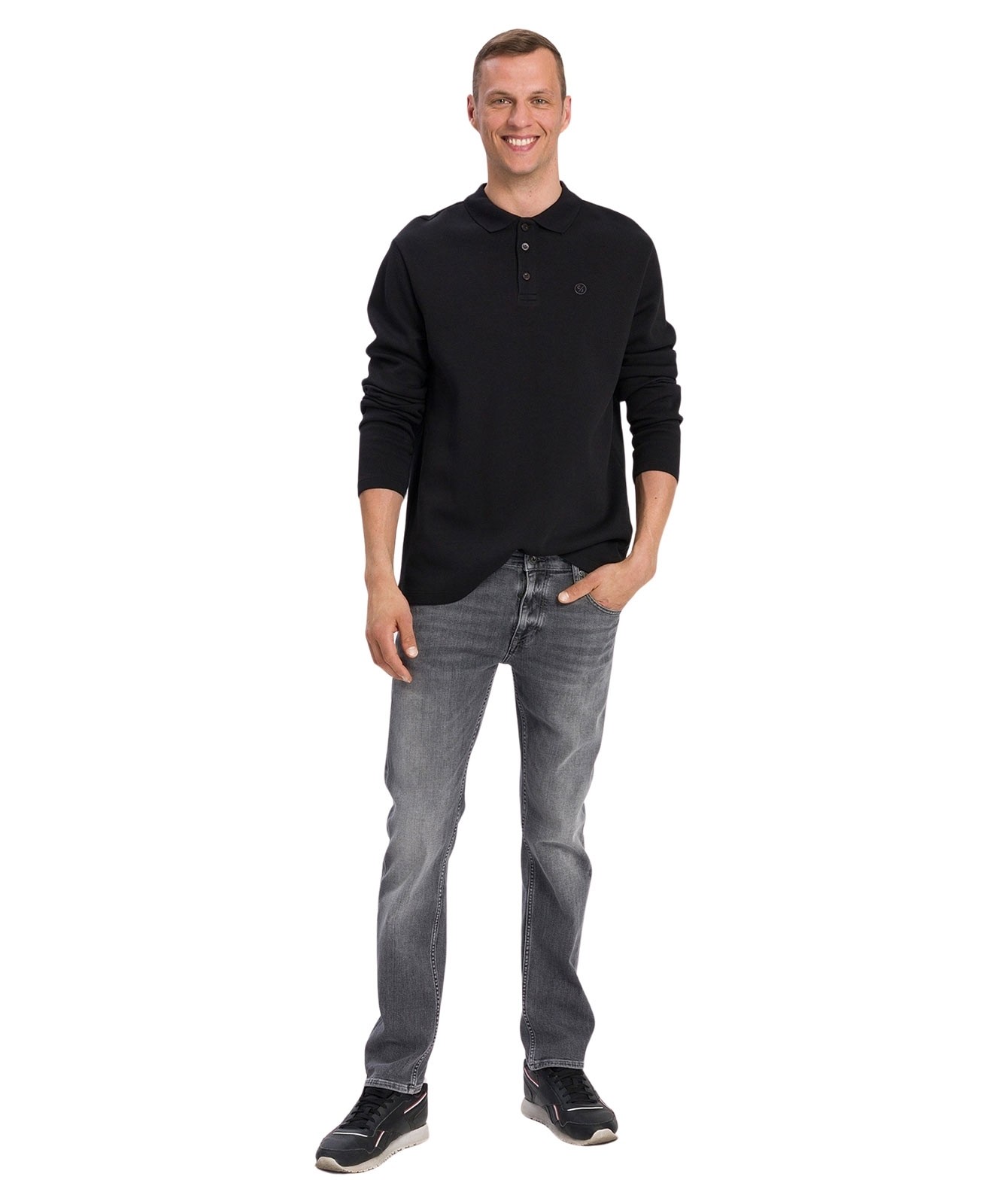 Herren Jeans Damien von Cross in Dark Grey