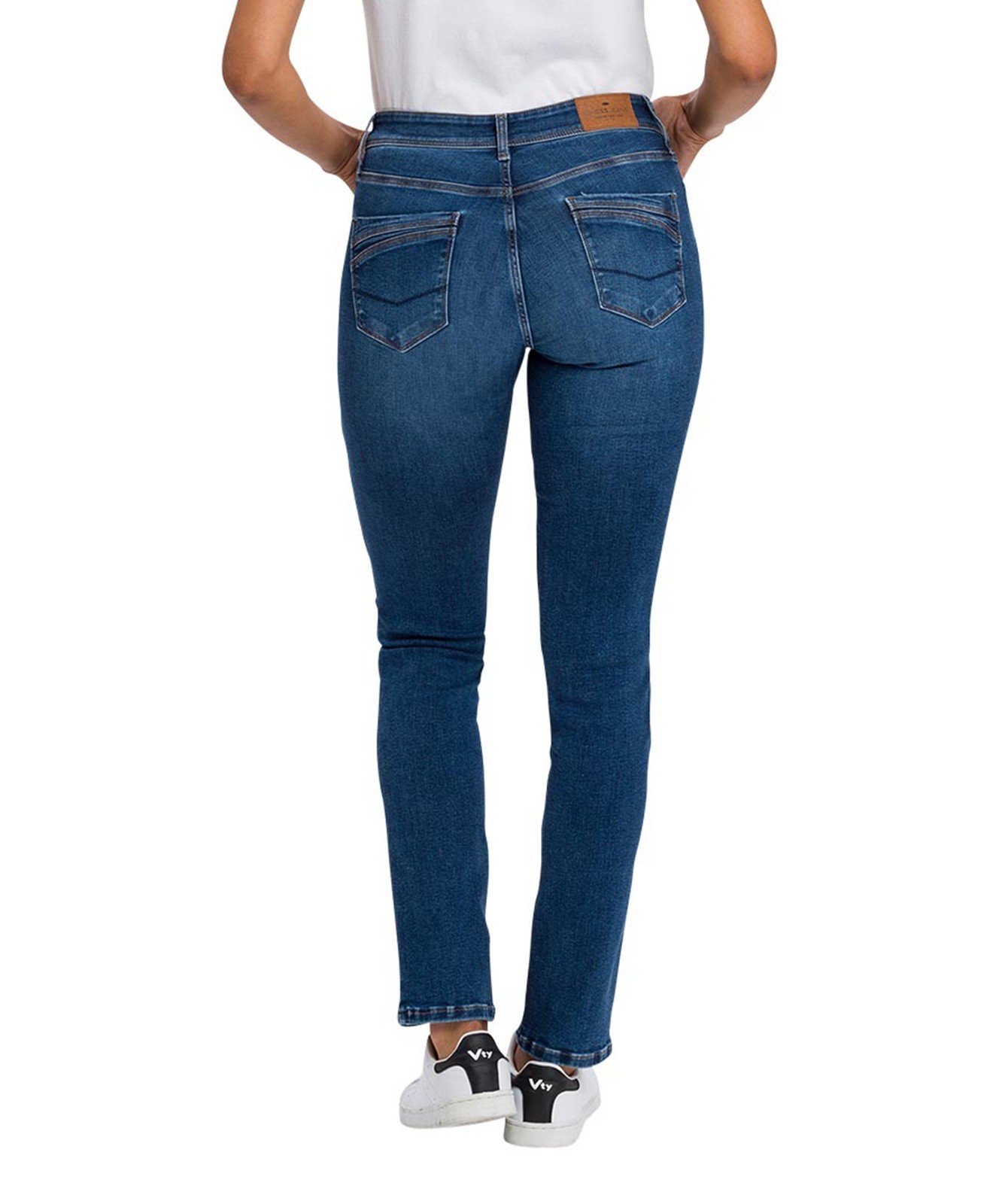 Damen Jeans Anya von Cross in Dark Blue Washed