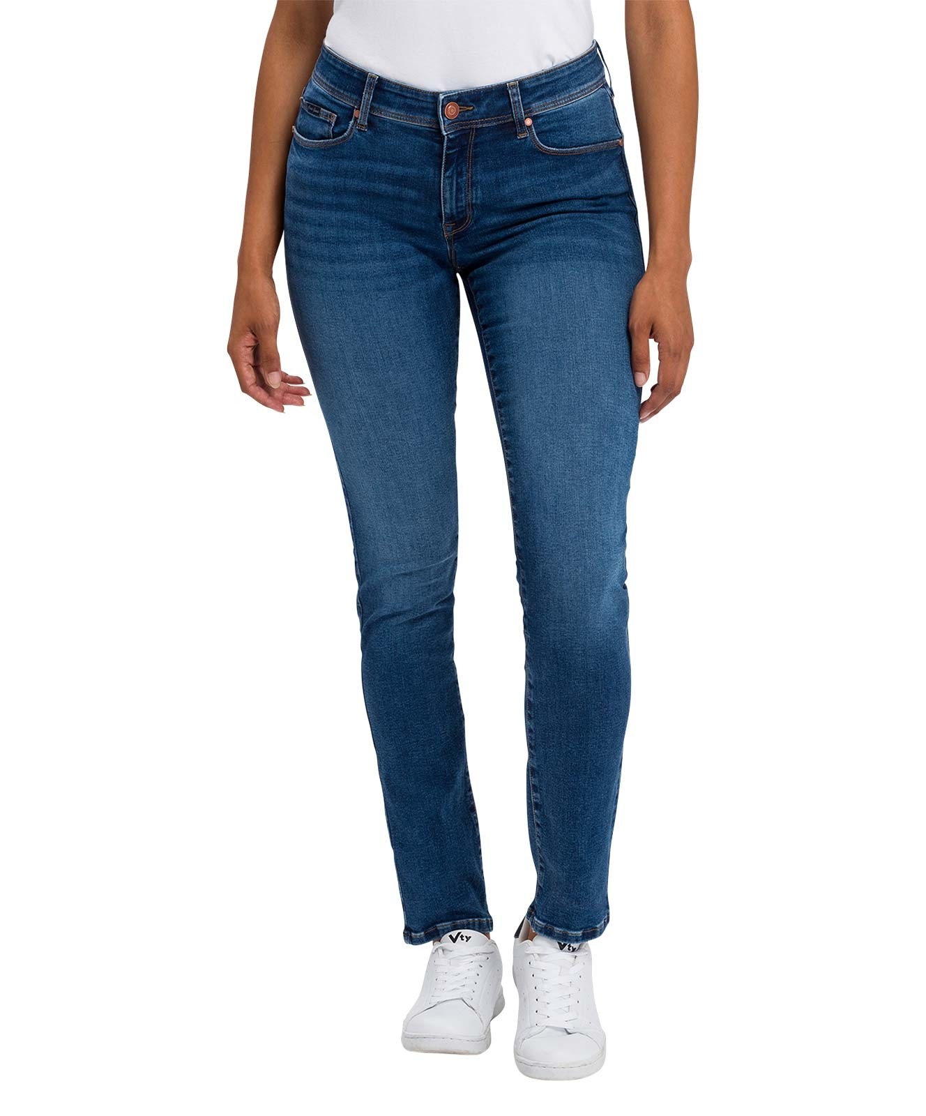 Damen Jeans Anya von Cross in Dark Blue Washed