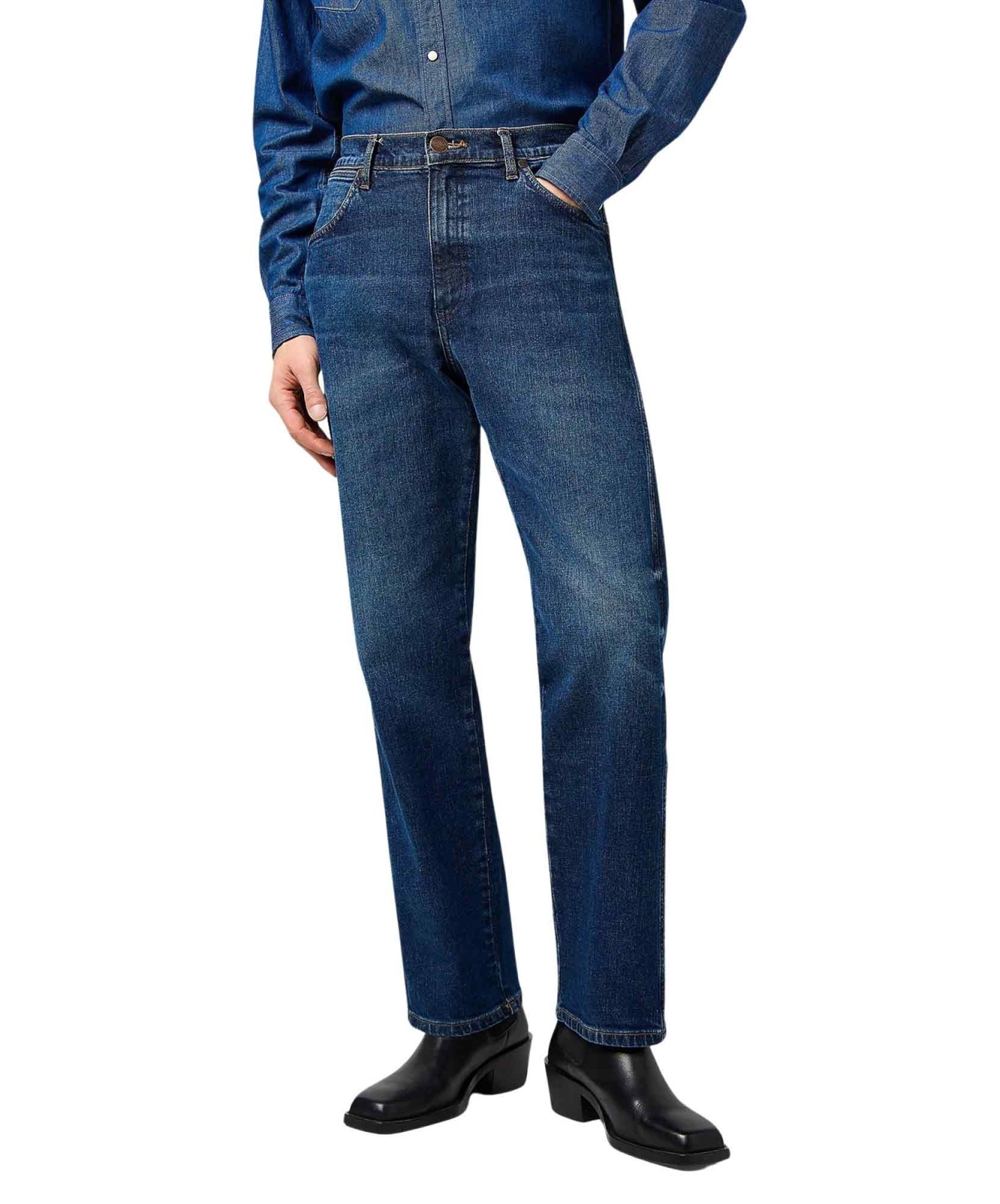 Herren Jeans Frontier  von Wrangler in Meadow Haze