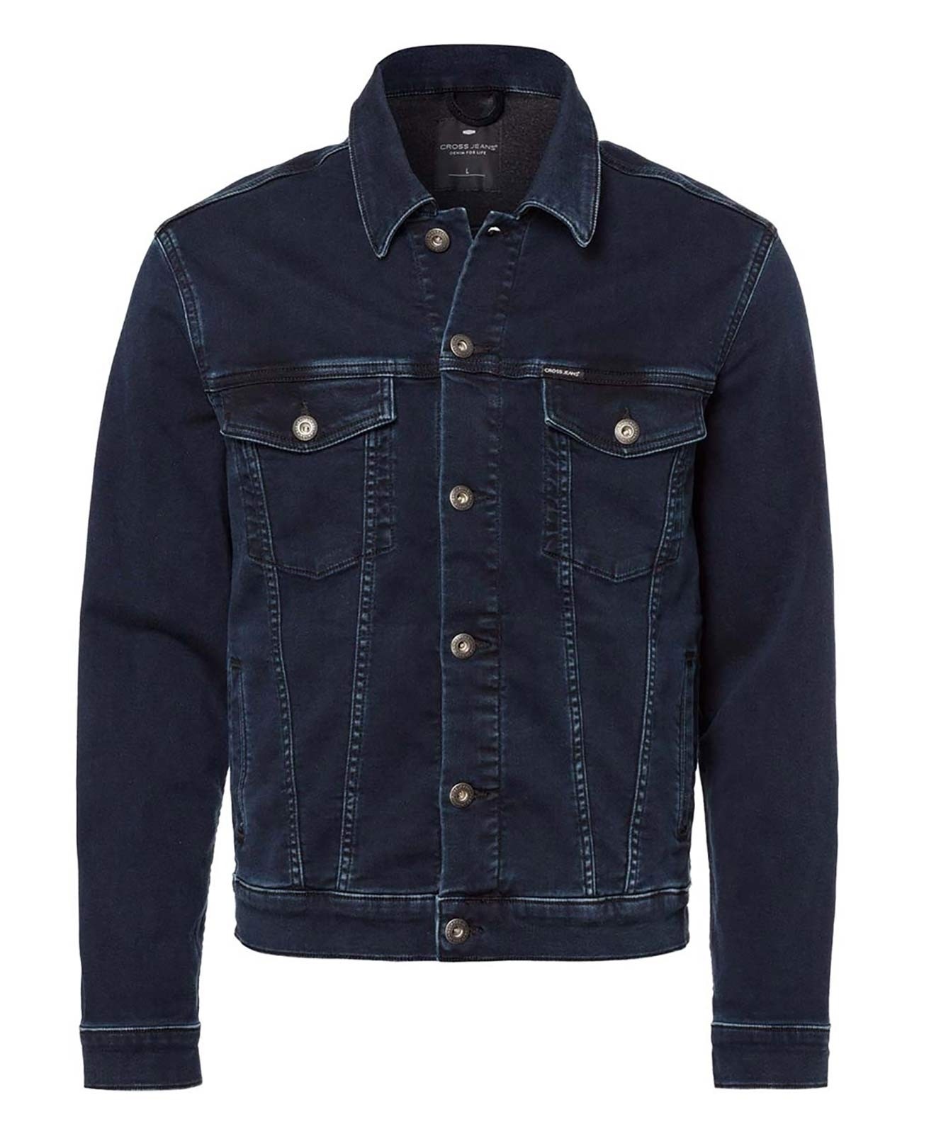 Herren Jacke Denim Jacket von Cross in Blue Black