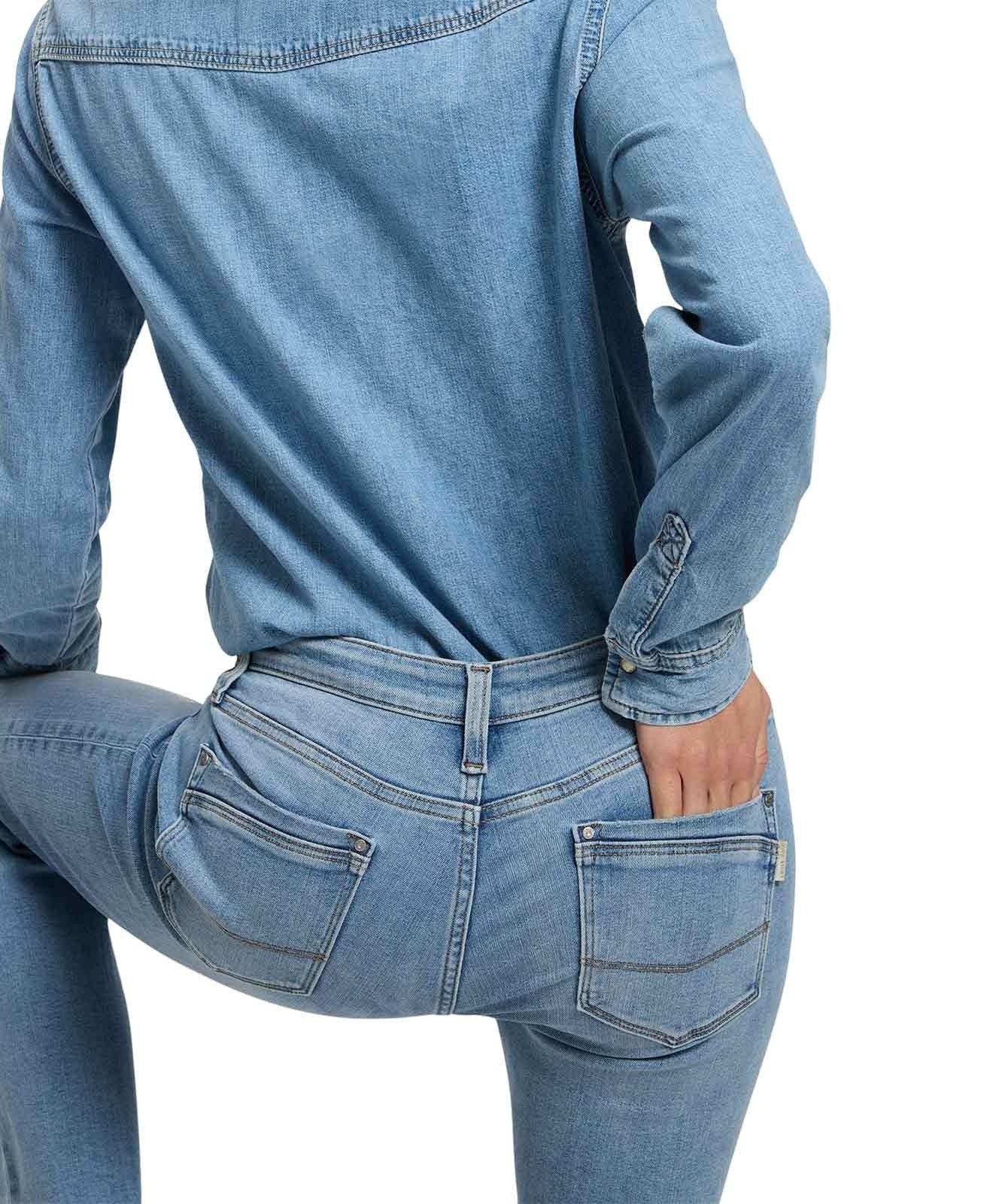 Damen Jeans Lauren von Cross in Light Mid Blue