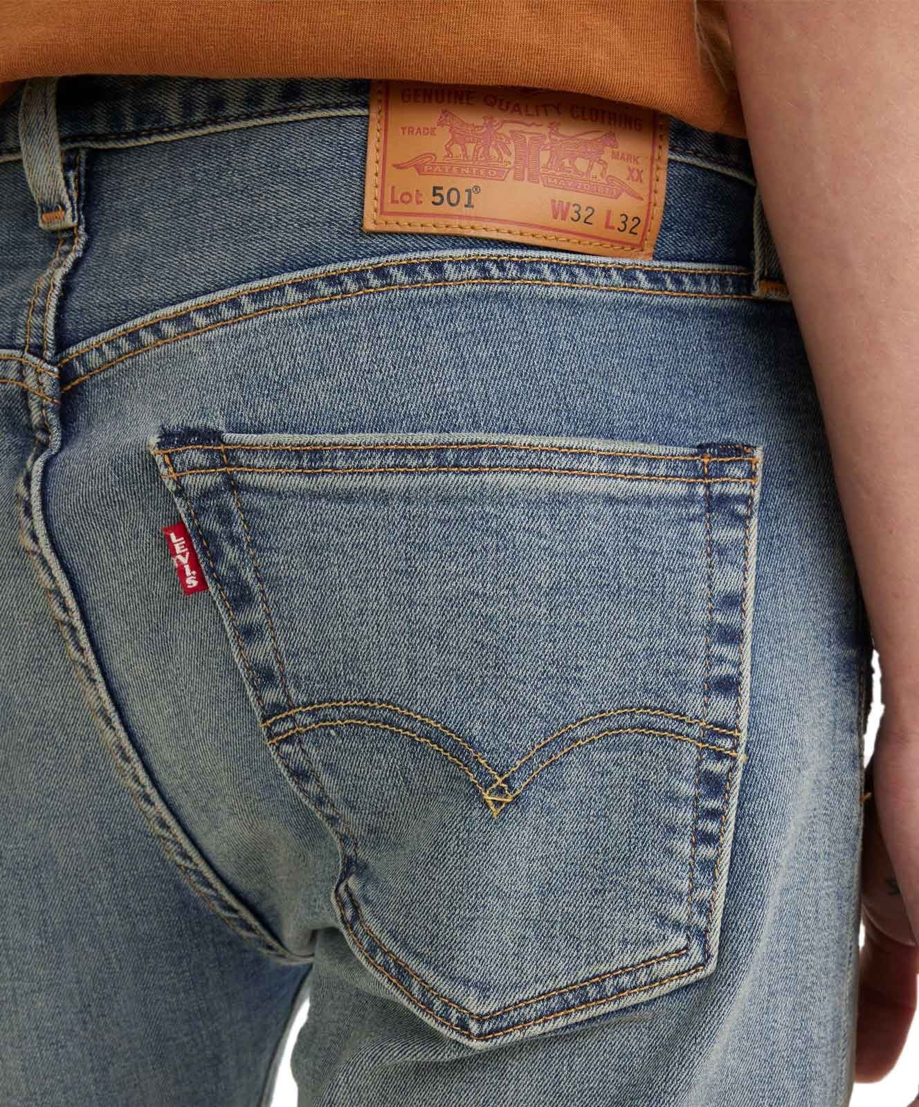 Herren Jeans 501 von Levis in Indigo Destructed