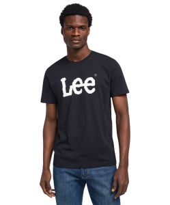 Lee Wobbly Logo Tee in Schwarz