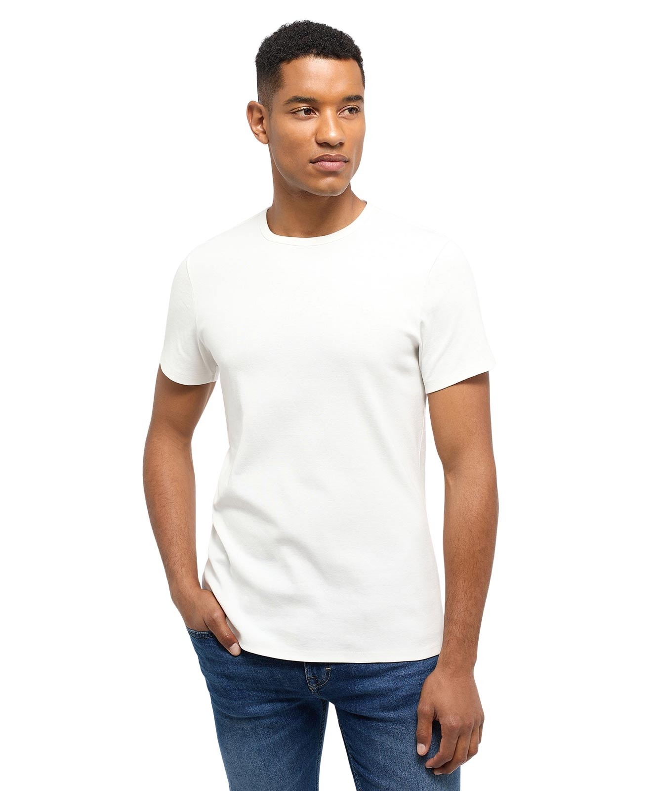 Herren Shirt Allen C Basic von Mustang in Cannoli Cream