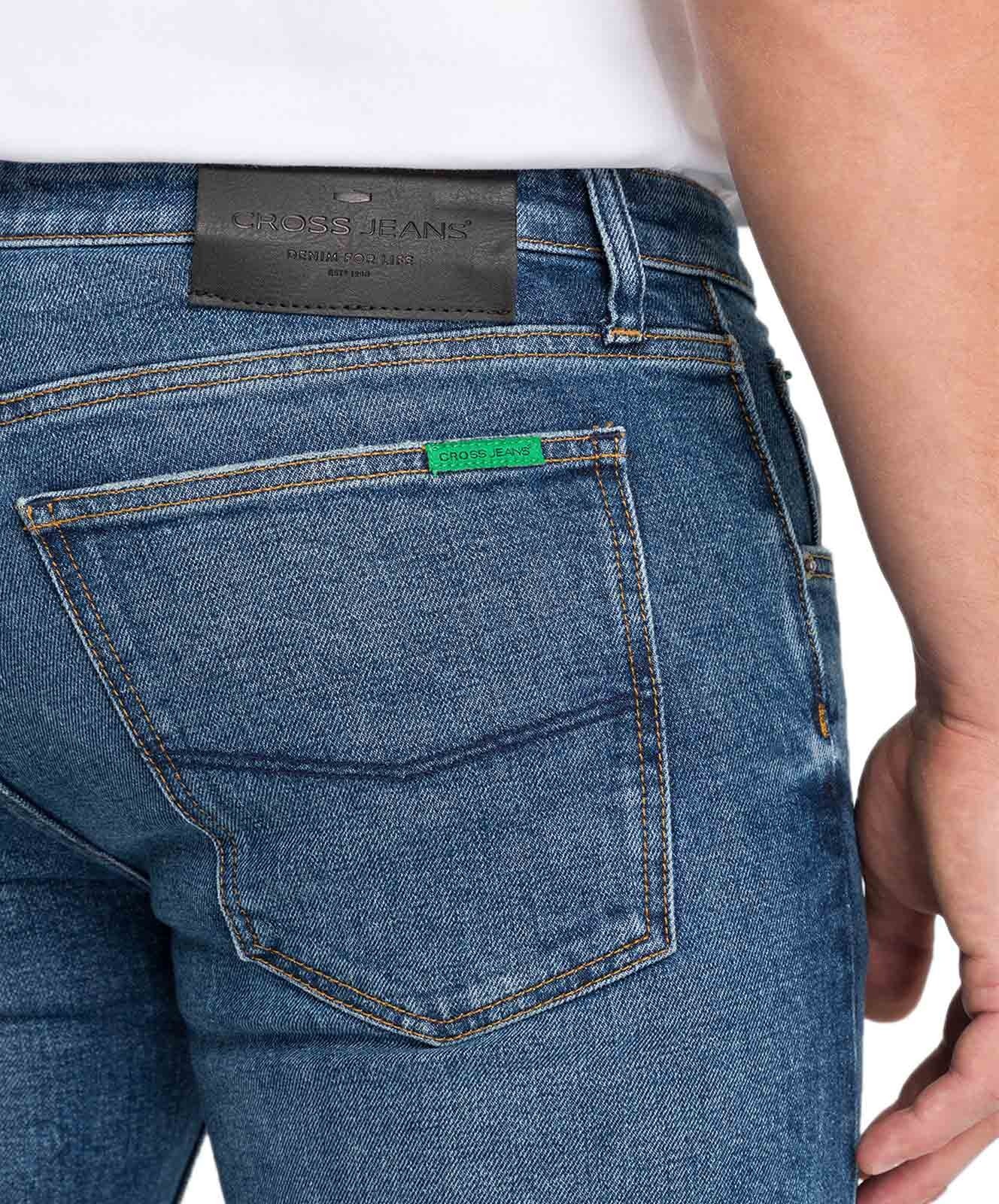 Herren Jeans Damien von Cross in Ocean Blue