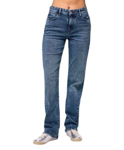 Pieces Kelly Jeans Straight Fit in mittelblauer Waschung