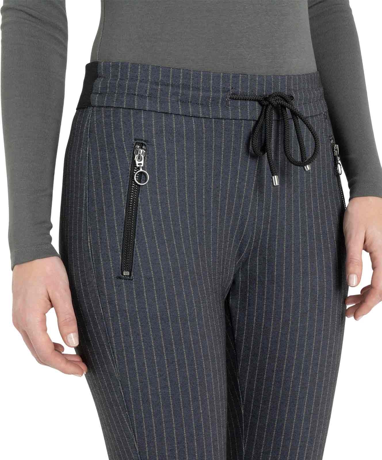 Damen Hose Easy Smart von MAC in Night Blue Stripes