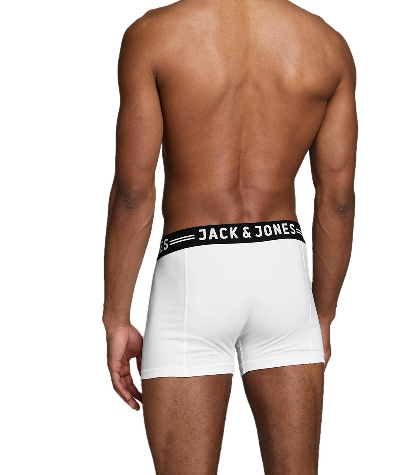 Herren Unterwäsche Sense Trunks 3-Pack von Jack & Jones in White