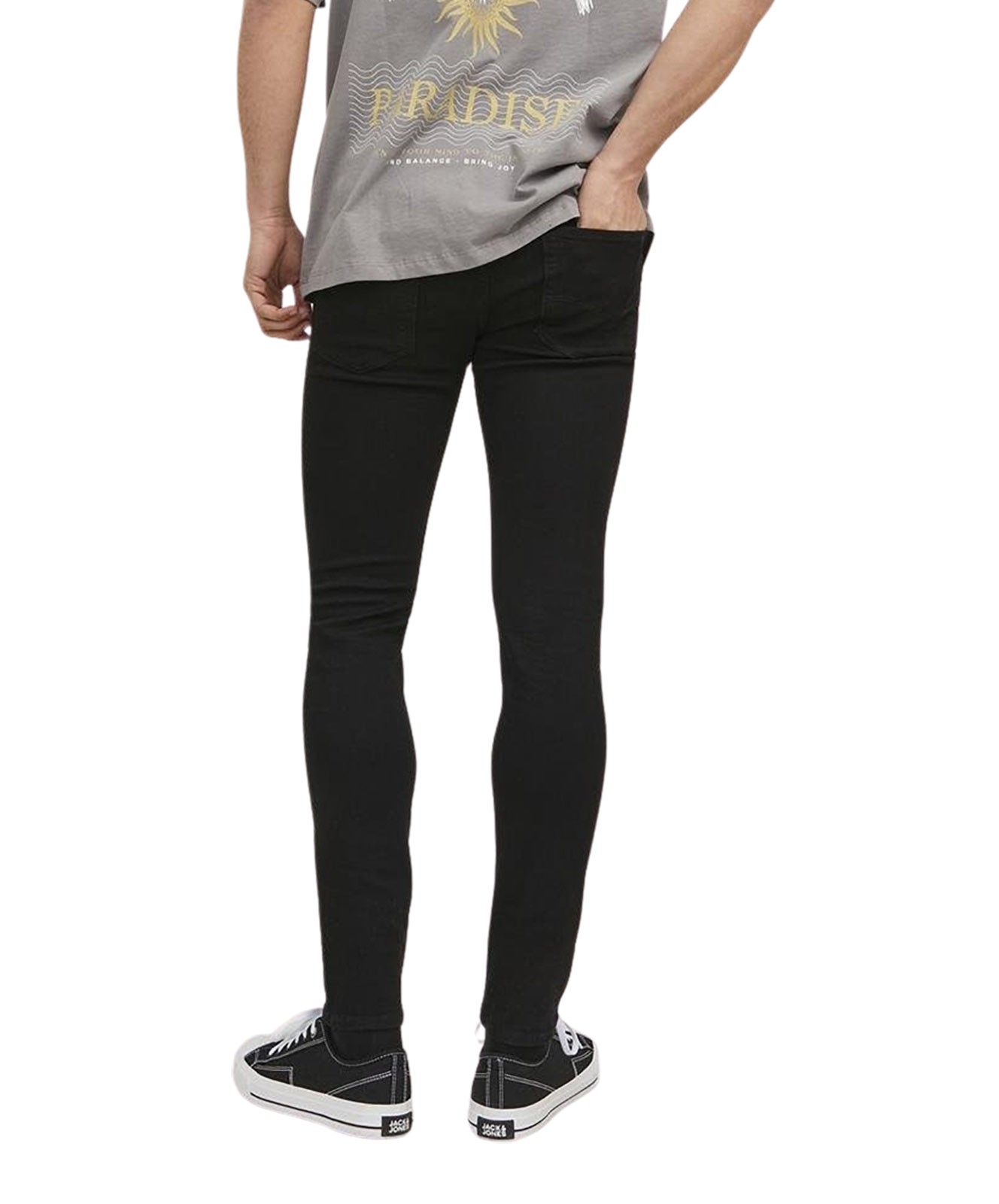 Herren Jeans Liam von Jack & Jones in Black Denim