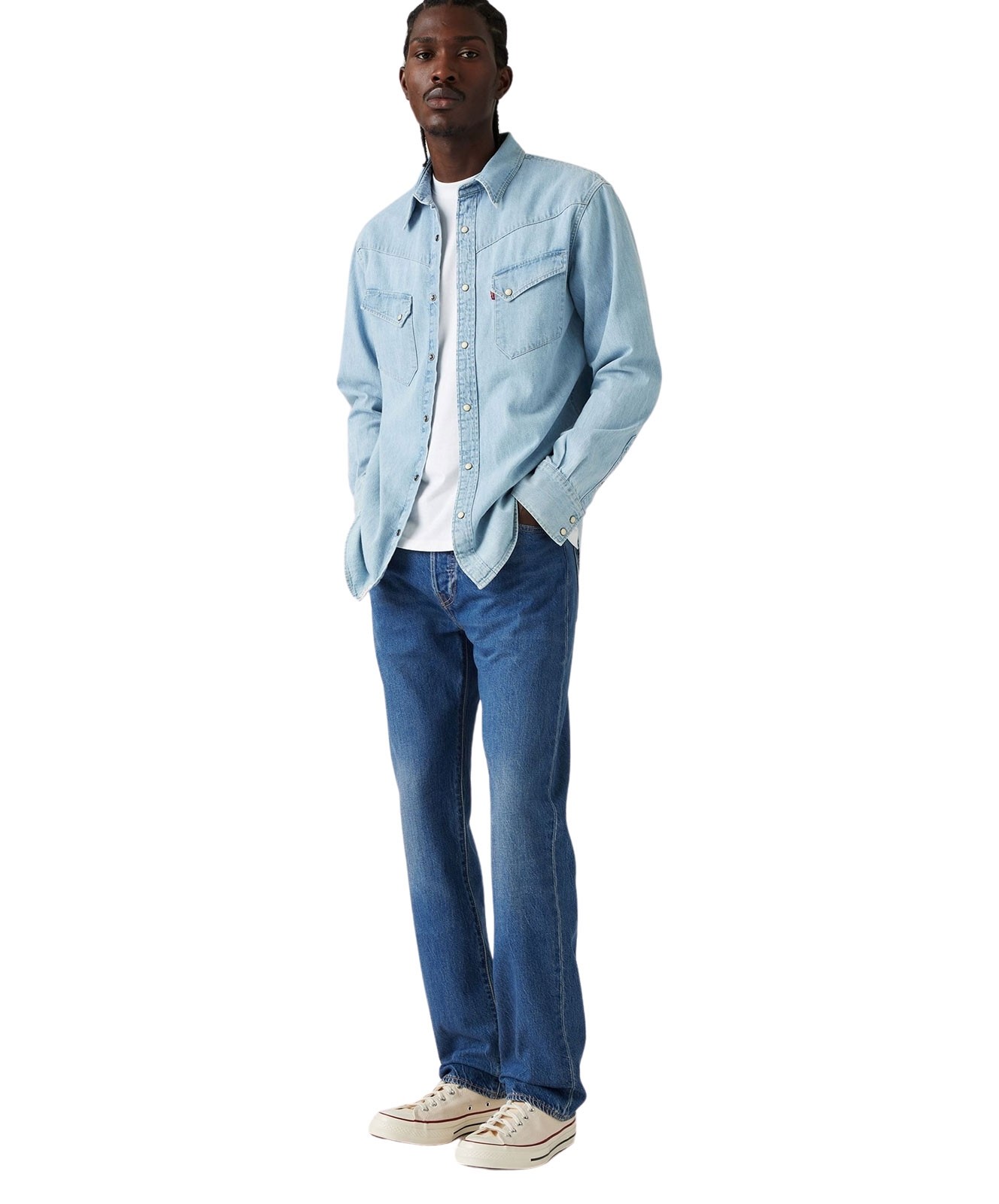 Herren Jeans 501 von Levis in Window Pane