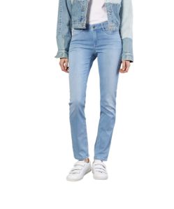Mac Dream Jeans - gerade Silhouette in Bleached Blue Waschung