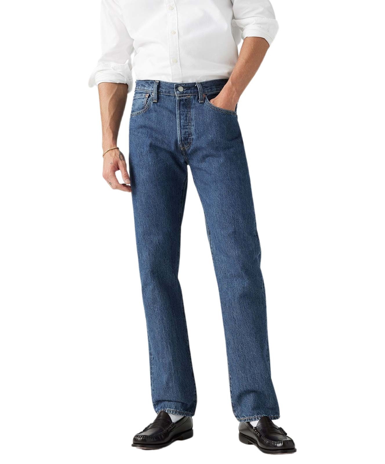 Herren Jeans 501 Original von Levis in Stonewash