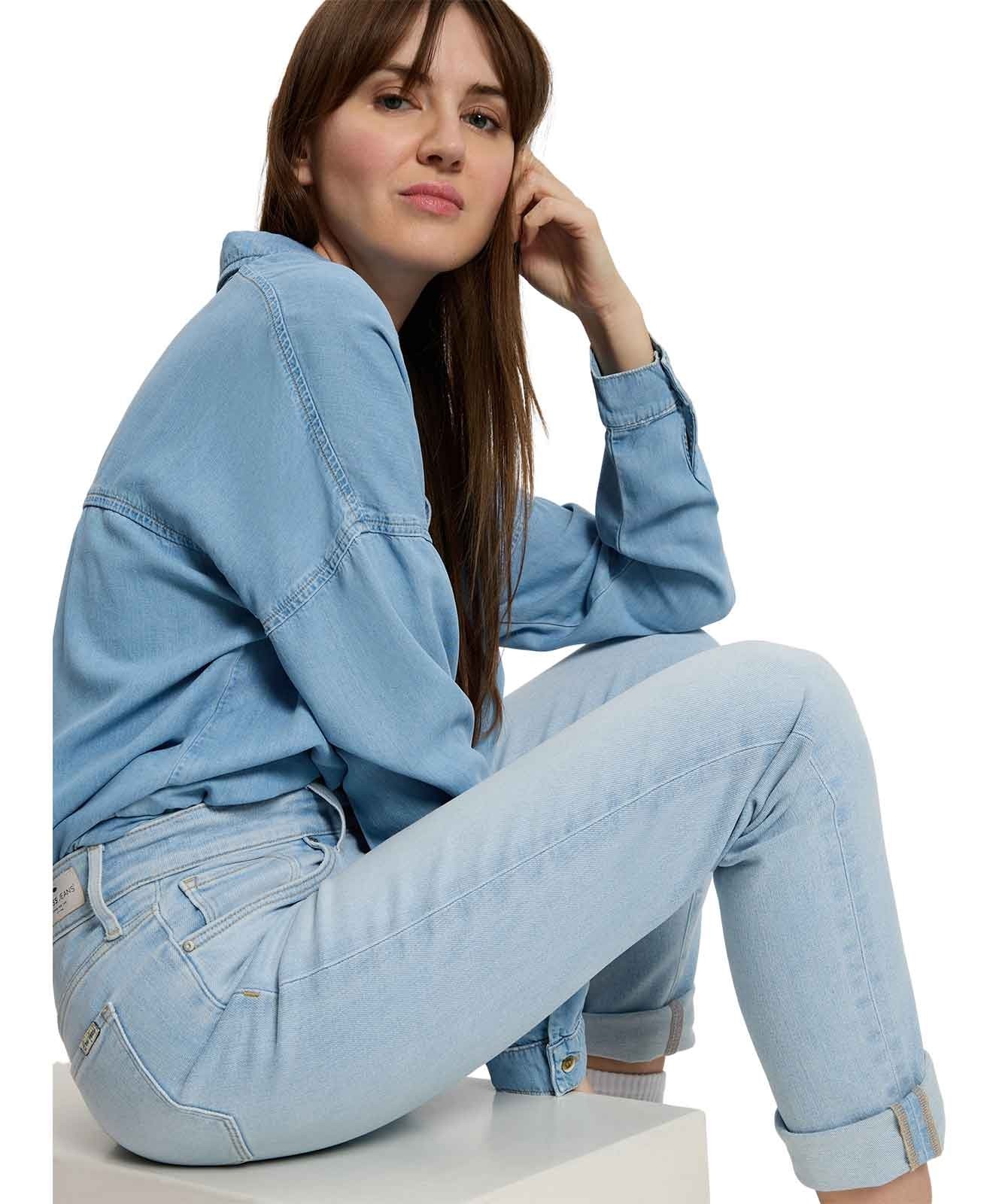 Damen Jeans Anya von Cross in Light Blue