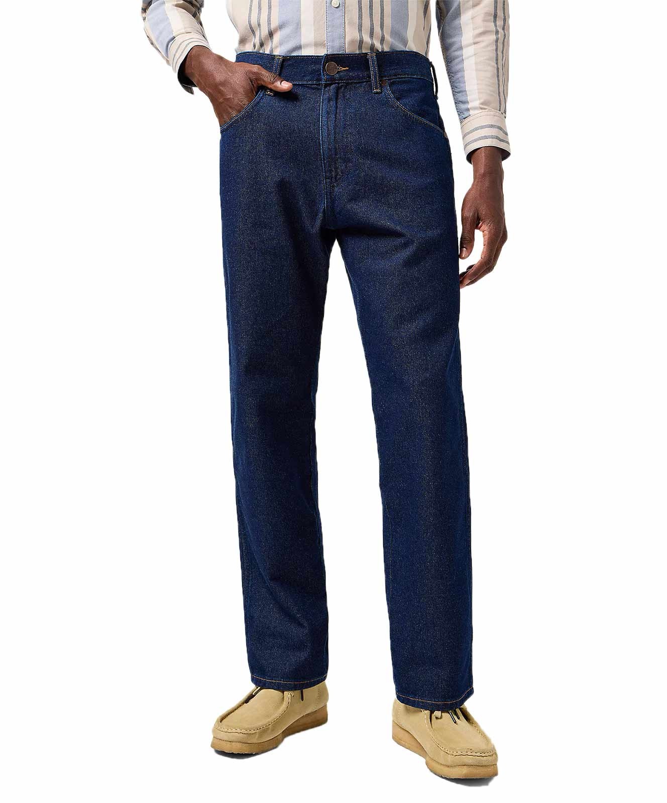 Herren Jeans Frontier  von Wrangler in Rinsed Night