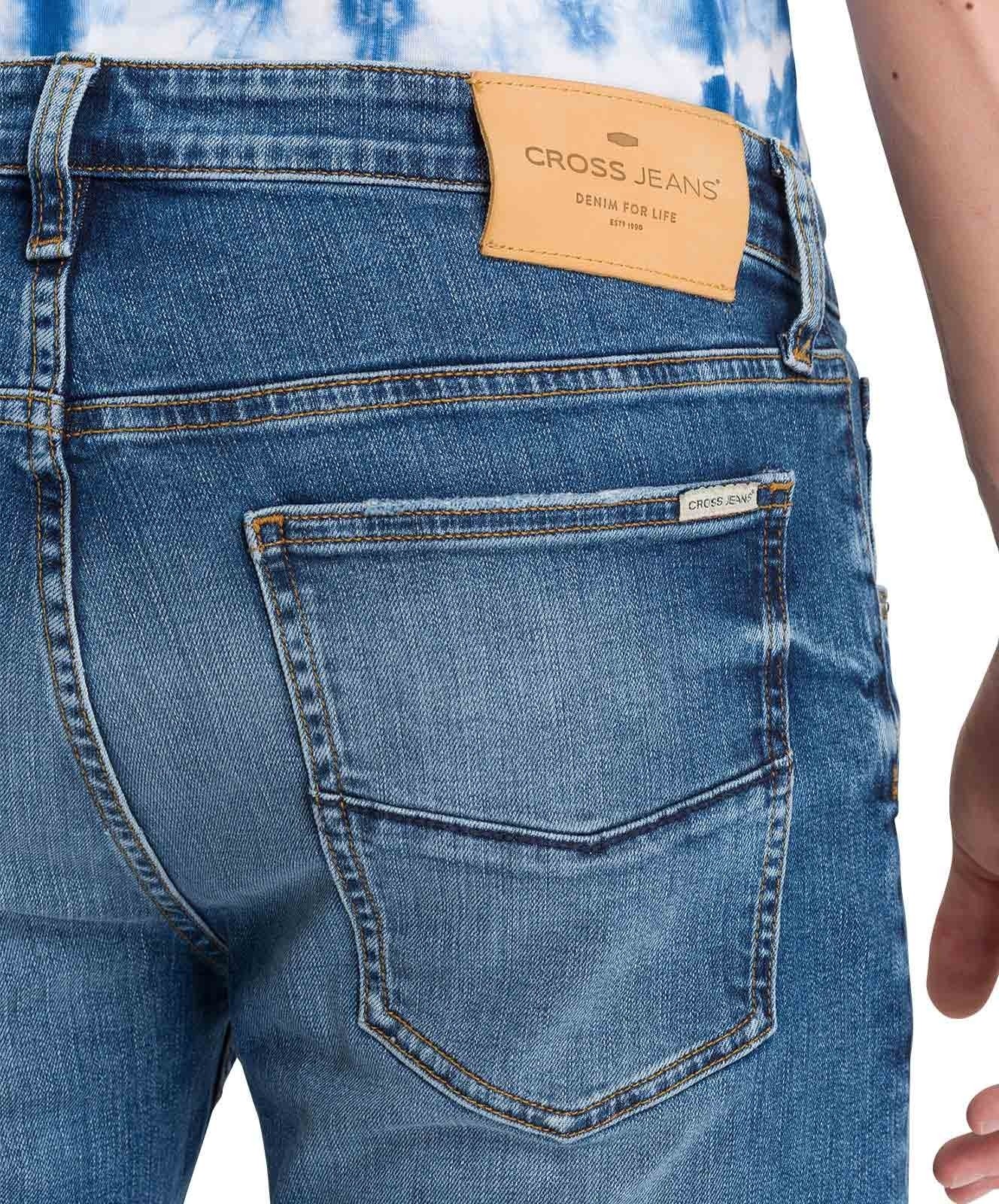 Herren Jeans Damien von Cross in Mid Blue