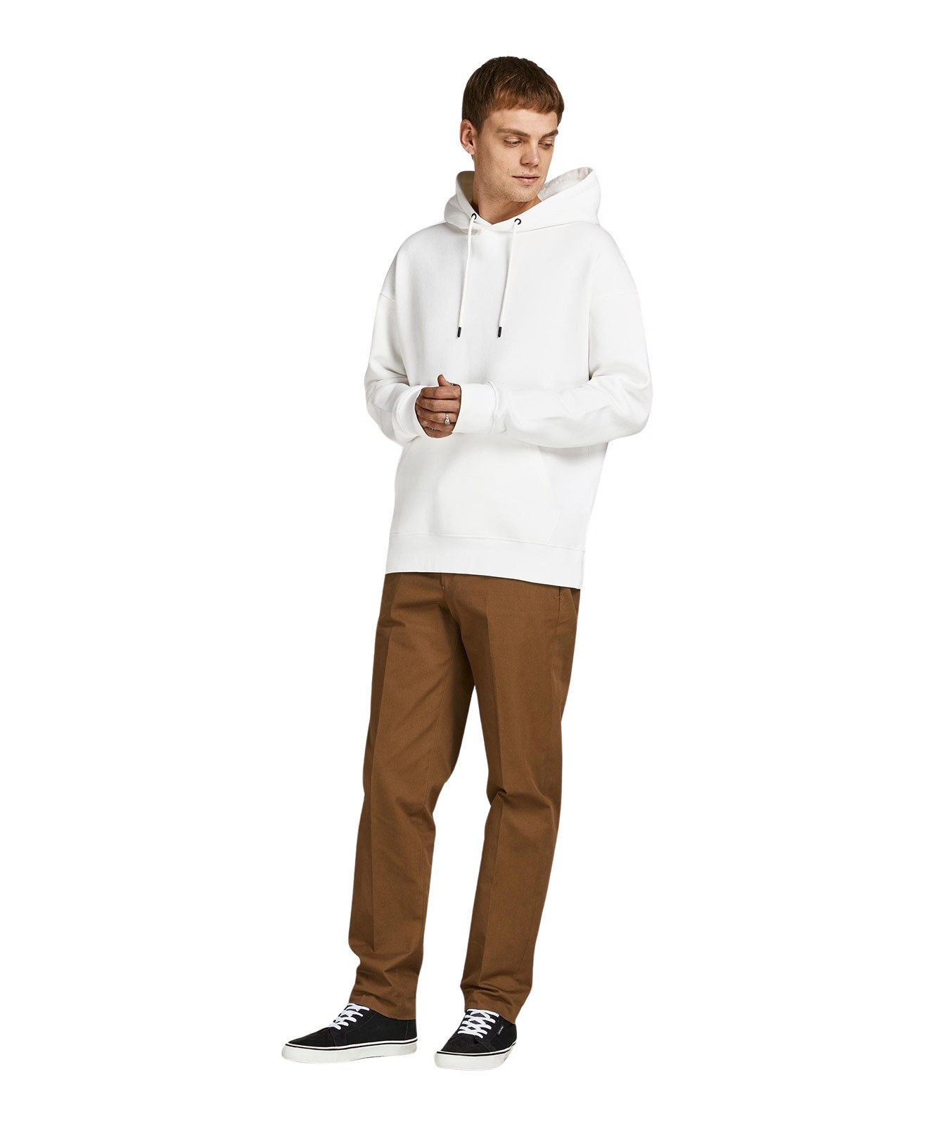 Herren Pullover Star Basic Sweat Hood von Jack & Jones in White