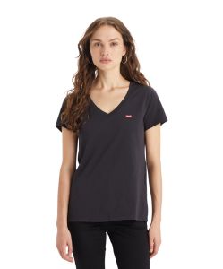 Levi's T-Shirt Perfect Tee in Schwarz mit V-Ausschnitt