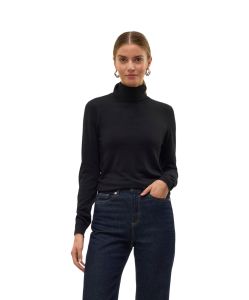 Vero Moda Strickpullover Iris in Schwarz mit Rollkragen