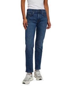 CROSS Emilia Jeans mit geradem Bein in mittelblau