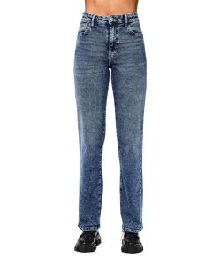 Pieces Kelly Jeans Straight Fit in Stone-Waschung