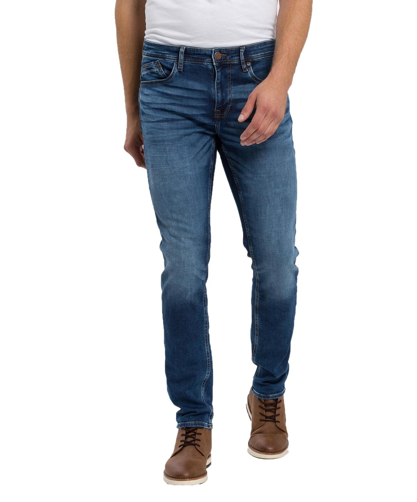 Herren Jeans Jimi von Cross in Dark Mid Blue