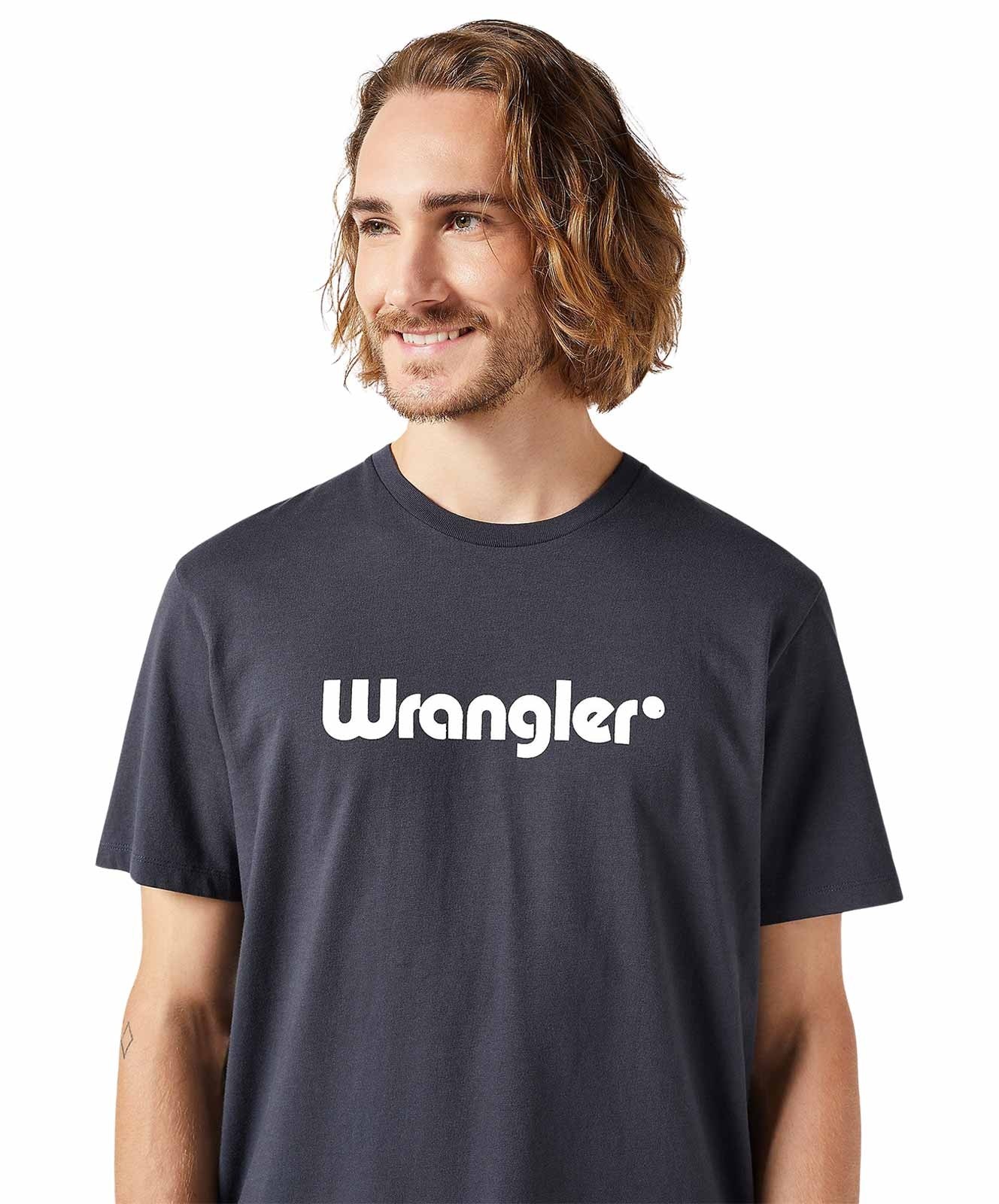 Herren Shirt Frame Logo Tee von Wrangler in Black