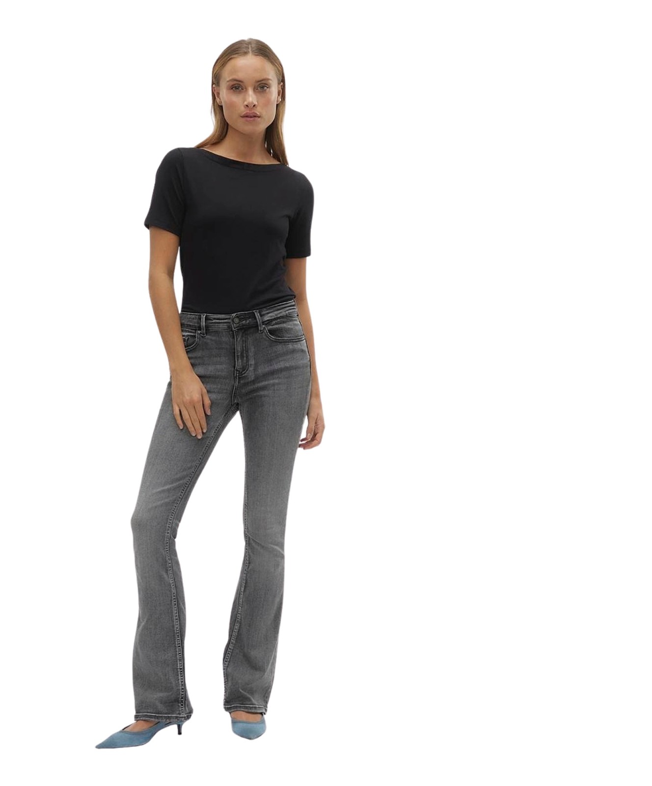 Damen Jeans Flash Flared von Vero Moda in Medium Grey