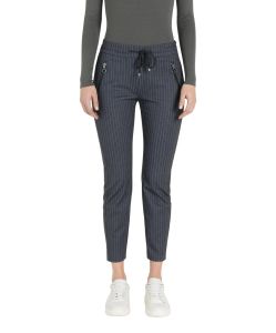Mac Easy Smart Jersy Hose in Night Blue Stripes