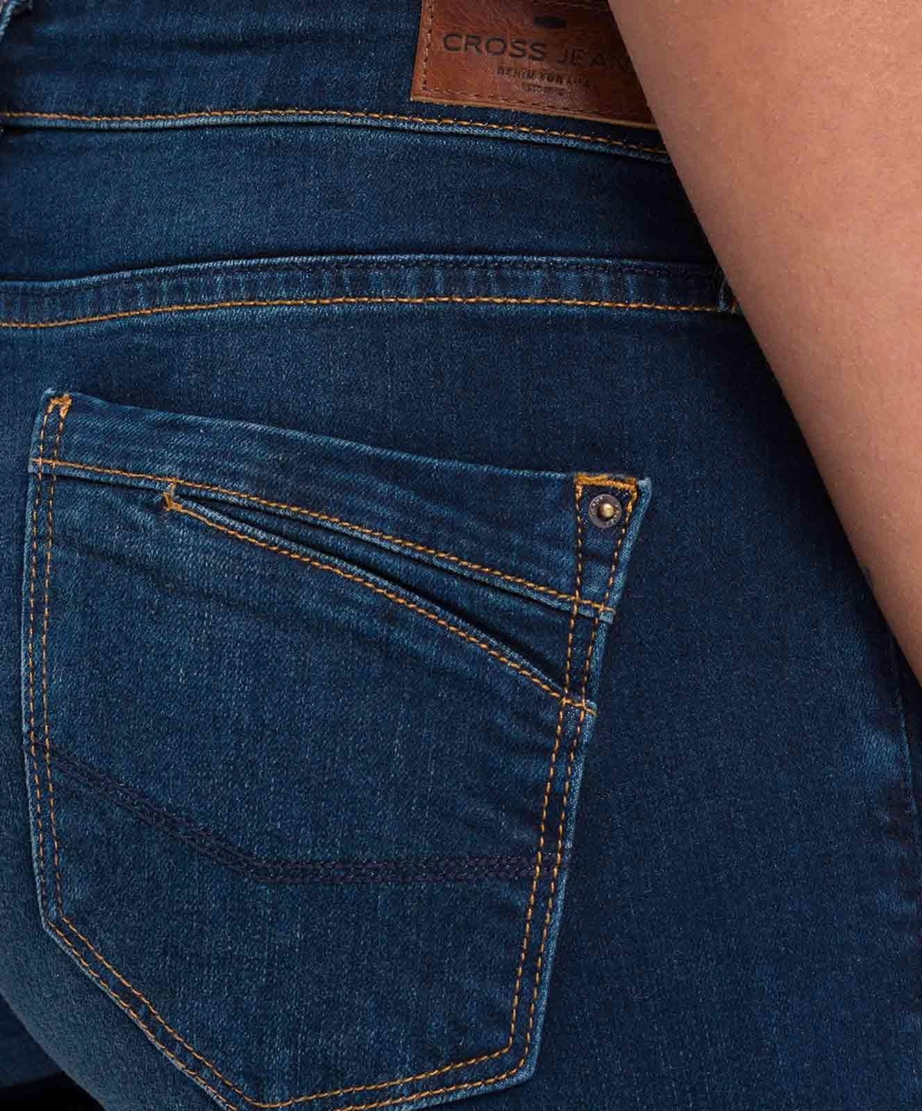 Damen Jeans Lauren von Cross in Deep Blue