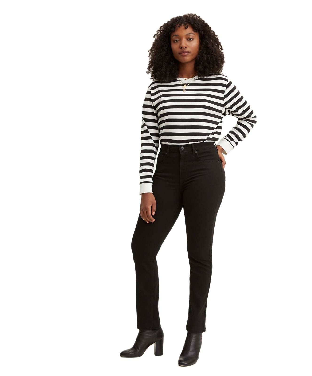 Damen Jeans 724 von Levis in Black Sheep