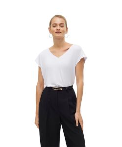 Vero Moda T-Shirt Filli mit V-Ausschnitt in Weiß