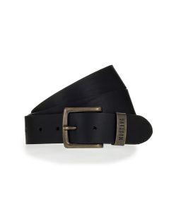 Mustang Ledergürtel in Schwarz mit goldfarbener Schließe