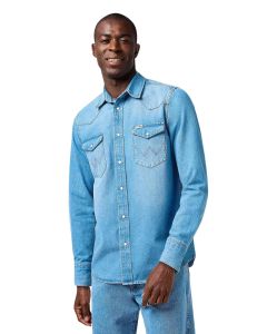 Wrangler Hemd Western Shirt in Stonewash