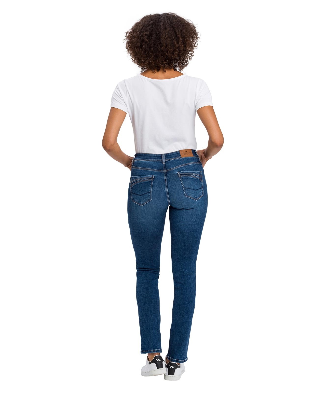 Damen Jeans Anya von Cross in Dark Blue Washed